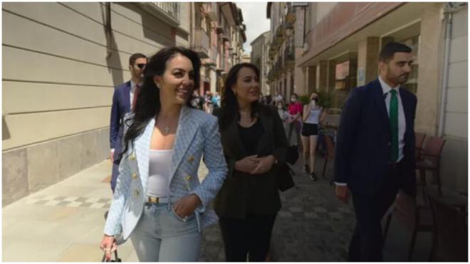 Georgina Rodriguez, durante su visita a Jaca en la grabación de su documental (Georgina)