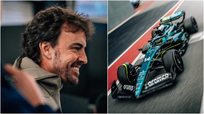 Fernando Alonso muestra su nuevo AMR25.