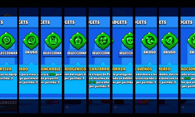 Algunos de los gadgets de Brawl Stars