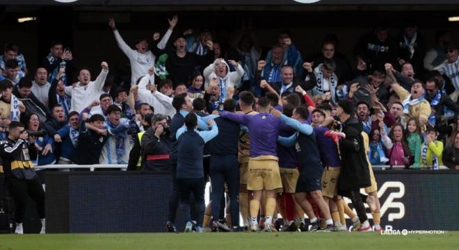 Celebración del gol de Baturina en Cartagena. (Foto: LALIGA)