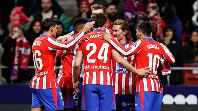 El Atlético de Madrid celebrando un gol en LaLiga EA Sports (Cordon Press)