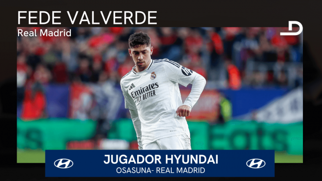 Fede Valverde, jugador Hyundai delOsasuna-Real Madrid.