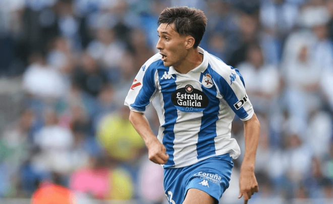 Rafael Obrador, en un partido con el Deportivo de la Coruña (Foto: Dépor).