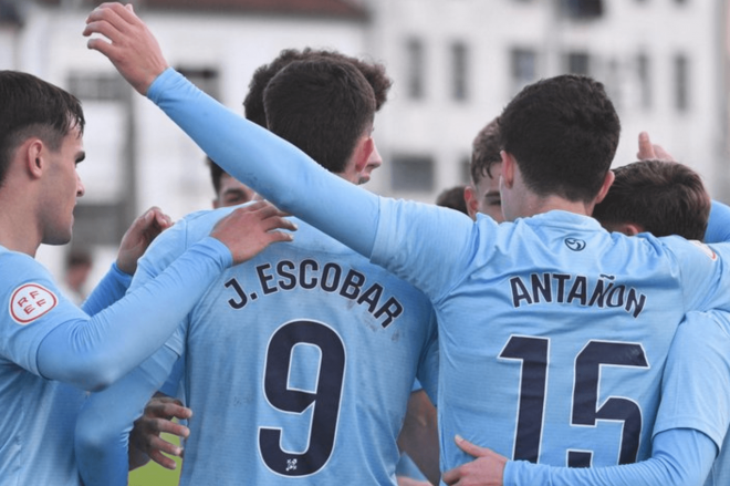 Celebración del gol de Jordi Escobar (Foto: RC Celta).