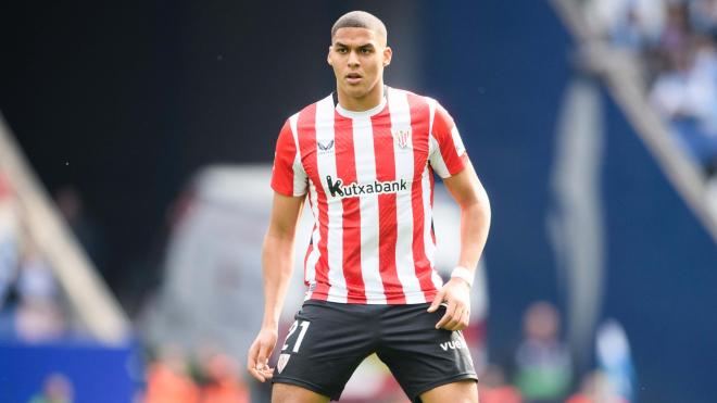 Maroan Sannadi, en acción en el partido ante el RCD Espanyol empatado en Cornellá (Foto: Athletic Club).