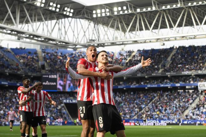 Gol de Oihan Sancet también ante el RCD Espanyol en Cornellá (Foto: Athletic Club).