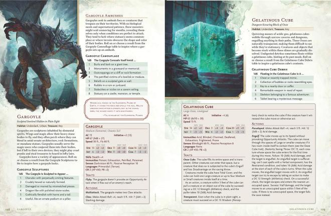 Páginas del nuevo Monster Manual de D&D