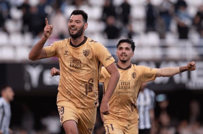 Roko Baturina celebra el gol de la victoria en Cartagena. (Foto: MCF)