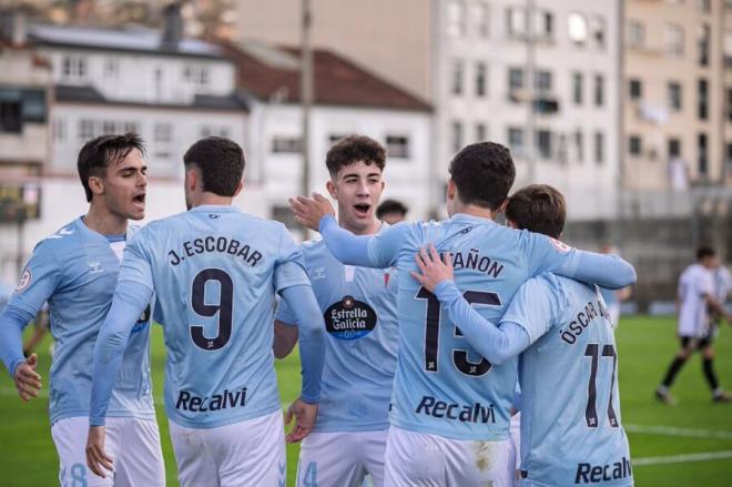 Celebración del gol de Jordi Escobar (Foto: RC Celta).