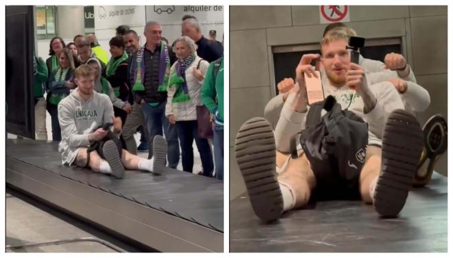 Celebración de Unicaja en el Aeropuerto de Málaga (Fotos: ACB).