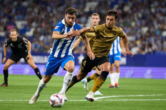 Javi Puado, en el partido frente a la Real Sociedad (Foto: Cordon Press).