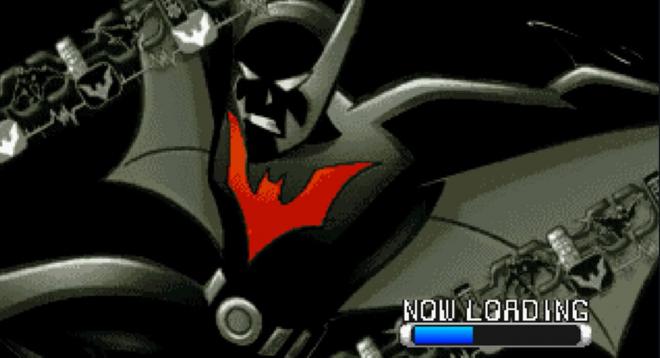 Una de las pantallas de carga de Batman Beyond, el juego de PlayStation 1 de 1999.