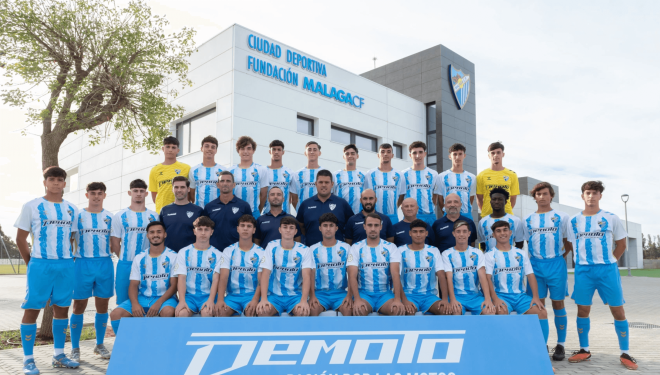 El Juvenil División de Honor, una de las patas de la cantera del Málaga. (Foto: MCF)