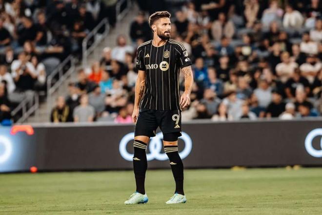 Olivier Giroud, en un partido con Los Ángeles FC (Foto: LAFC).