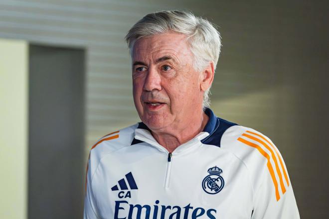 Carlo Ancelotti, en rueda de prensa (Cordon Press)