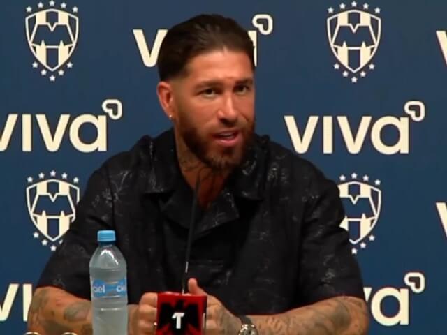 Sergio Ramos, en su presentación con Rayados Monterey (FOTO: Cordón Press).