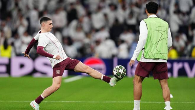 Phil Foden esperará su momento en el banquillo durante el Real Madrid-City (foto: Cordon Press).