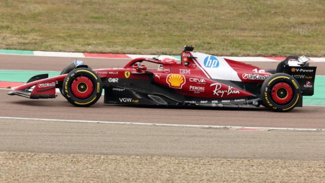 Charles Leclerc rodando el nuevo SF25 (@F1)