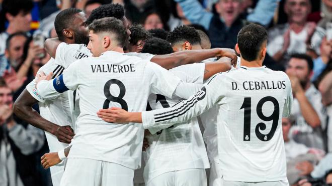 Los jugadores de Real Madrid celebran un gol ante el City (@realmadrid)