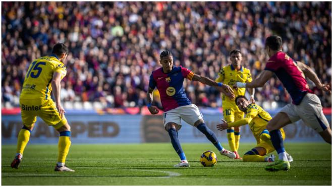 Raphinha, durante el Barcelona-Las Palmas (foto: FC Barcelona)