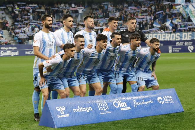 El once del Málaga en el partido ante el Tenerife (Foto: LaLiga).