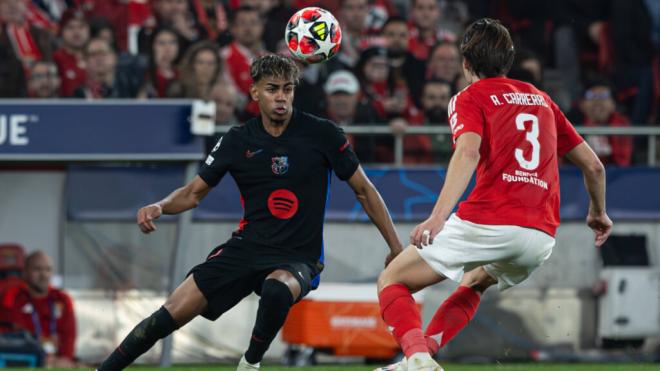 Lamine Yamal contra el Benfica (Cordon Press)