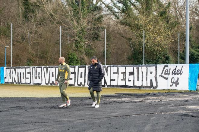 Javi Calleja, en la ciudad deportiva de El Requexón (Foto: Real Oviedo).