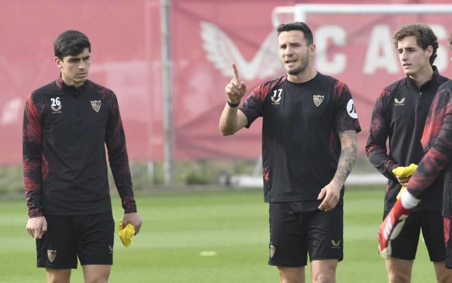 Saúl, en el entrenamiento (Foto: Kiko Hurtado)