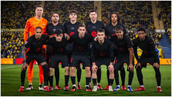 El once inicial del FC Barcelona ante Las Palmas. (Foto: @FCBarcelona_es)