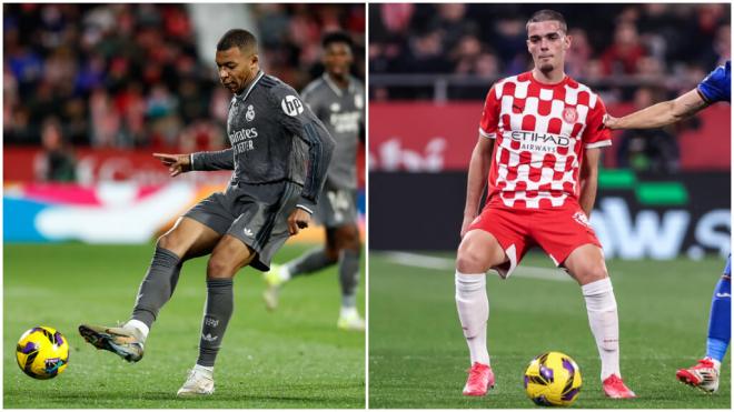 Kylian Mbappé y Miguel Gutiérrez. (Foto: Europa Press)