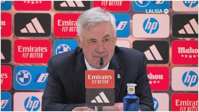 Carlo Ancelotti, en rueda de prensa.