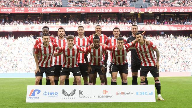 El once de Valverde ante el Valladolid en San Mamés (Foto: Athletic Club).