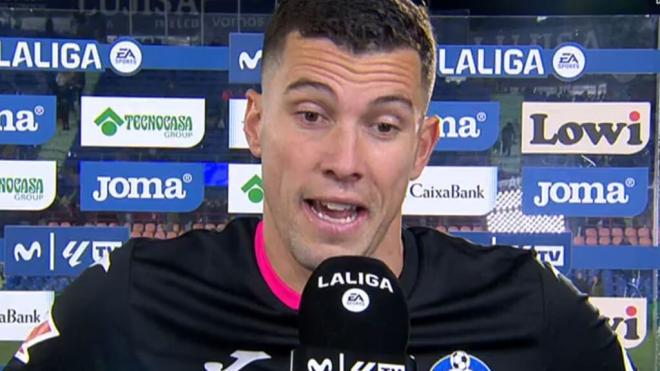 David Soria, hablando tras el Getafe-Betis.