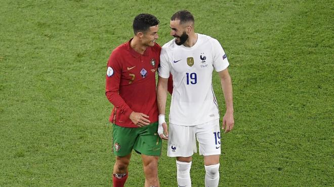 Karim Benzema y Cristiano Ronaldo (Cordon Press)