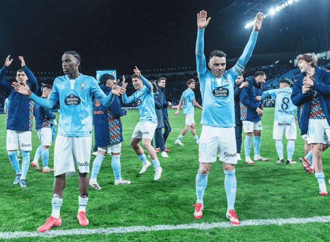 Iago Aspas celebra la victoria ante el CA Osasuna (Foto: RC Celta).