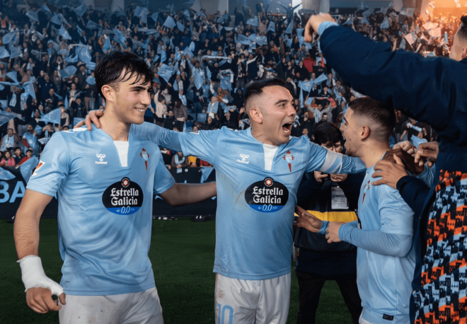 Iago Aspas celebra la victoria del Celta ante el CA Osasuna (Foto: RC Celta).