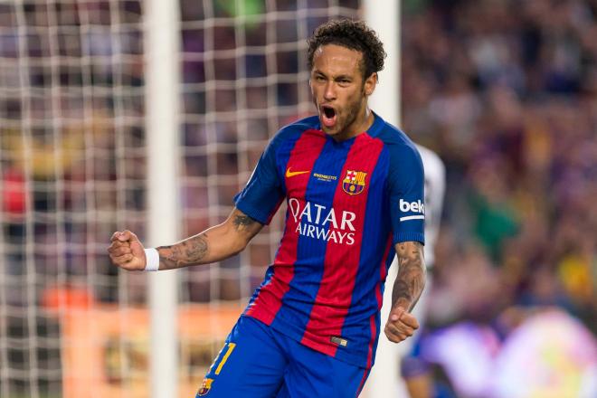 Neymar celebra un gol con el FC Barcelona (Cordon Press)