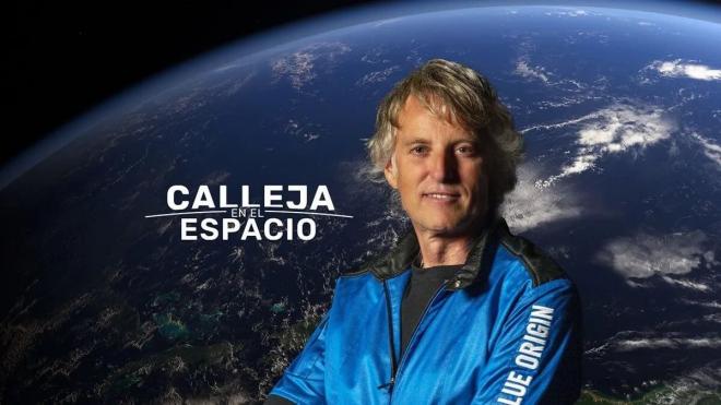 El cartel de Mediaset para promocionar el viaje de Jesús Calleja al espacio (Mediaset)