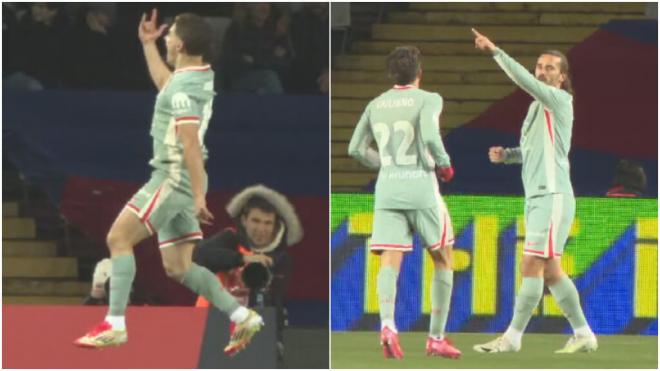 Los jugadores del Atleti celebrando el gol ante el Barça (foto: ElDesmarque)