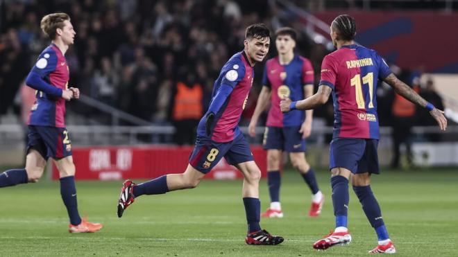 Pedri González celebrando el 1-2 ante el Atlético (Foto: Europa Press)