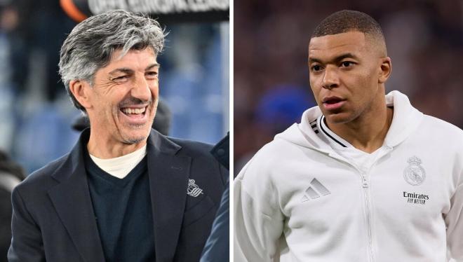 A la izquierda, Imanol Alguacil; a la derecha, Kylian Mbappé (Foto: CordonPress).