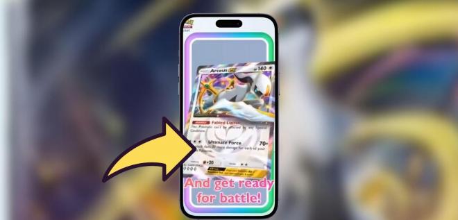 La nueva marca de agua rodea las cartas de la expansión de Arceus en Pokémon Pocket.