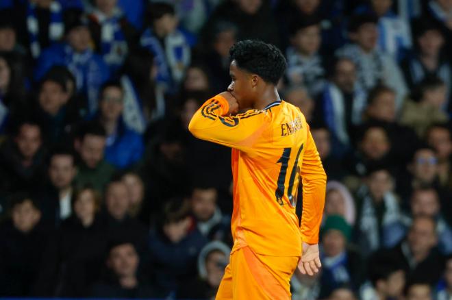 Endrick celebrando su gol ante la Real Sociedad (EFE)