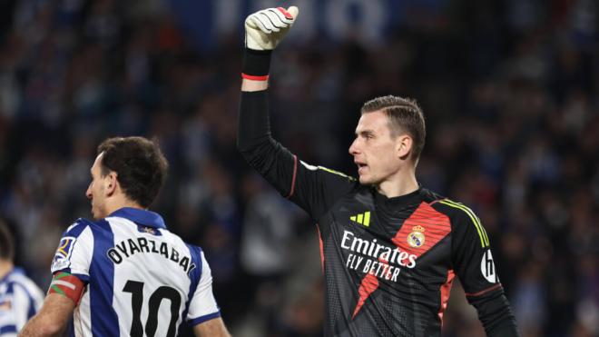 Andriy Lunin en el partido de Copa del Rey contra la Real Sociedadlunin