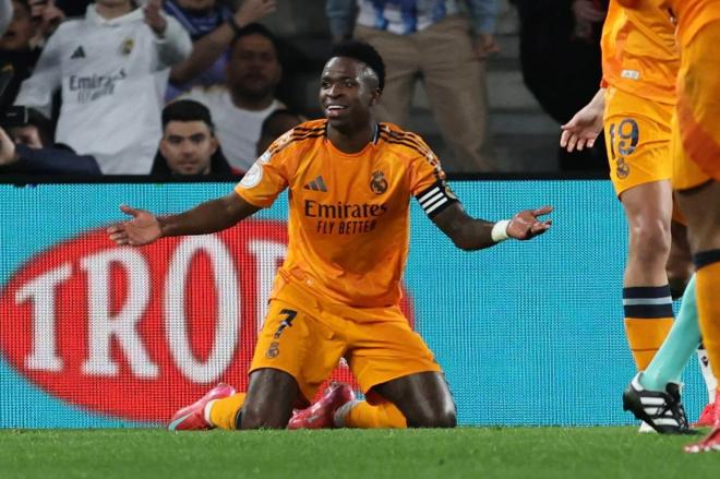 Vinicius, durante el partido ante la Real Sociedad (Foto: Cordon Press)