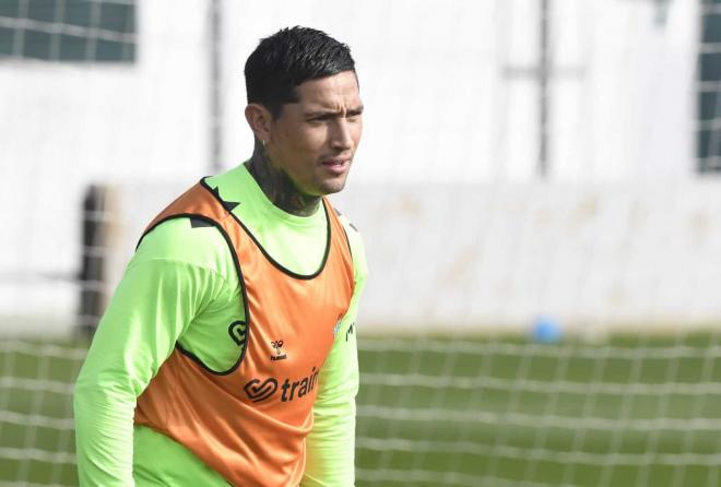 Chimy Ávila, en un entrenamiento con el Betis (Foto: Kiko Hurtado).