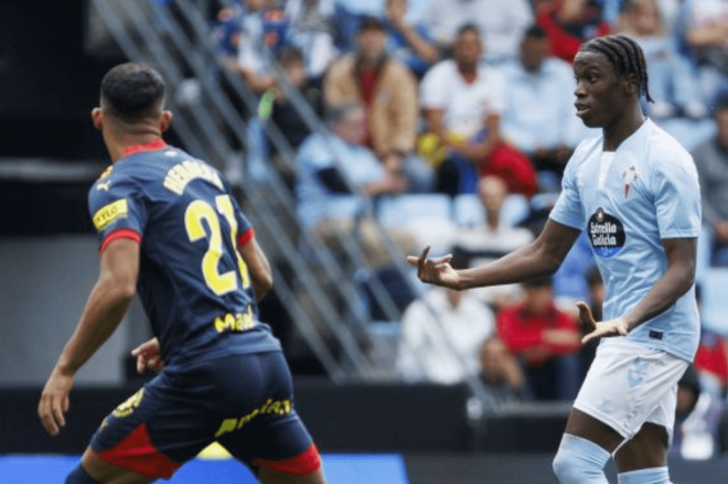 Ilaix Moriba ante el Girona en Balaídos (Foto: LaLiga).