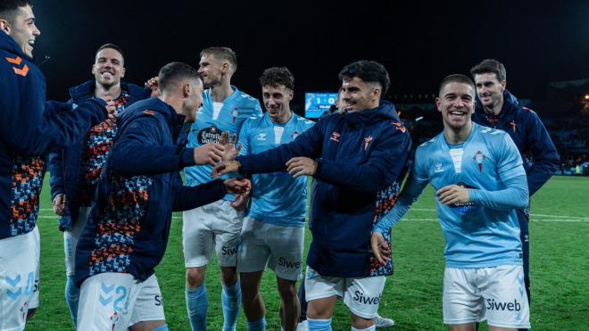 Los jugadores del Celta celebran la victoria ante el CA Osasuna (Foto: RC Celta).