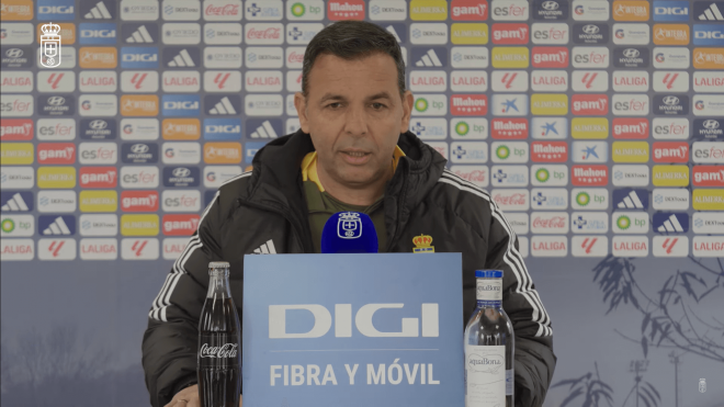 Javi Calleja, en sala de prensa.