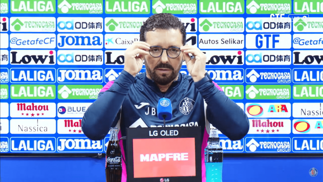 José Bordalás, en sala de prensa.